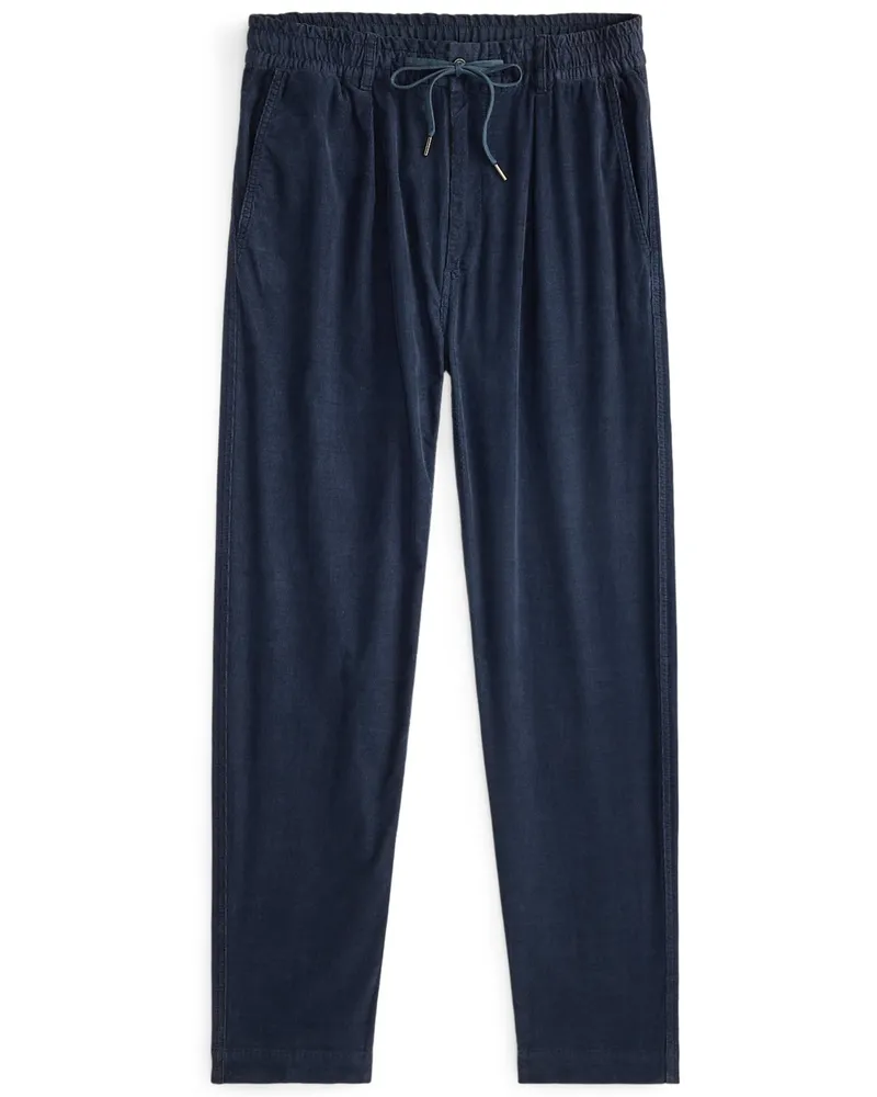 Ralph Lauren Cordhose Lateef mit Stretch und Bundfalte, Slim Taper Fit in Marine