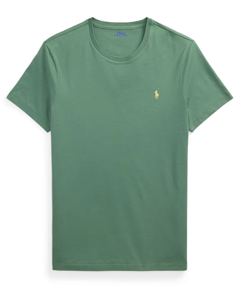 Ralph Lauren T-Shirt aus Baumwolle mit Logo-Aufnäher, Custom Slim Fit in Grün