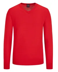 Paul & Shark Pullover aus Schurwolle mit V-Ausschnitt Rot