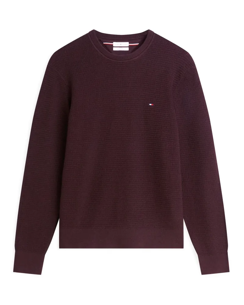 Tommy Hilfiger Pullover aus Pima Baumwolle und Kaschmir mit Logo-Stickerei, Regular Fit in Braun