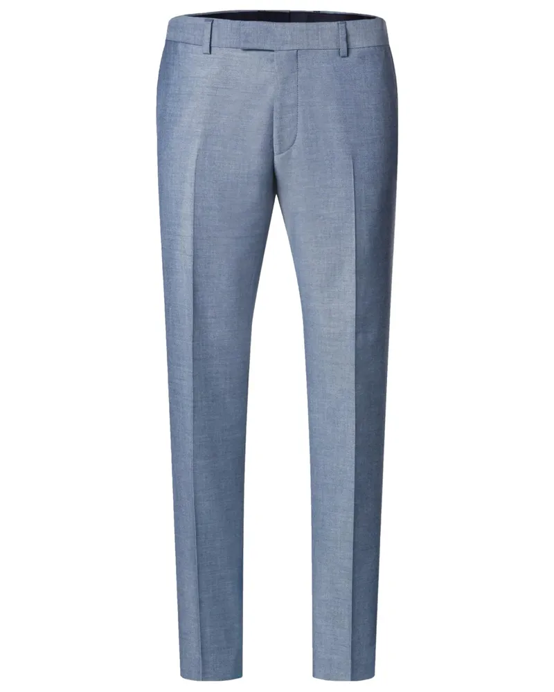 Strellson Jersey-Anzughose mit Pinpoint-Muster, Slim Fit in Mittelblau