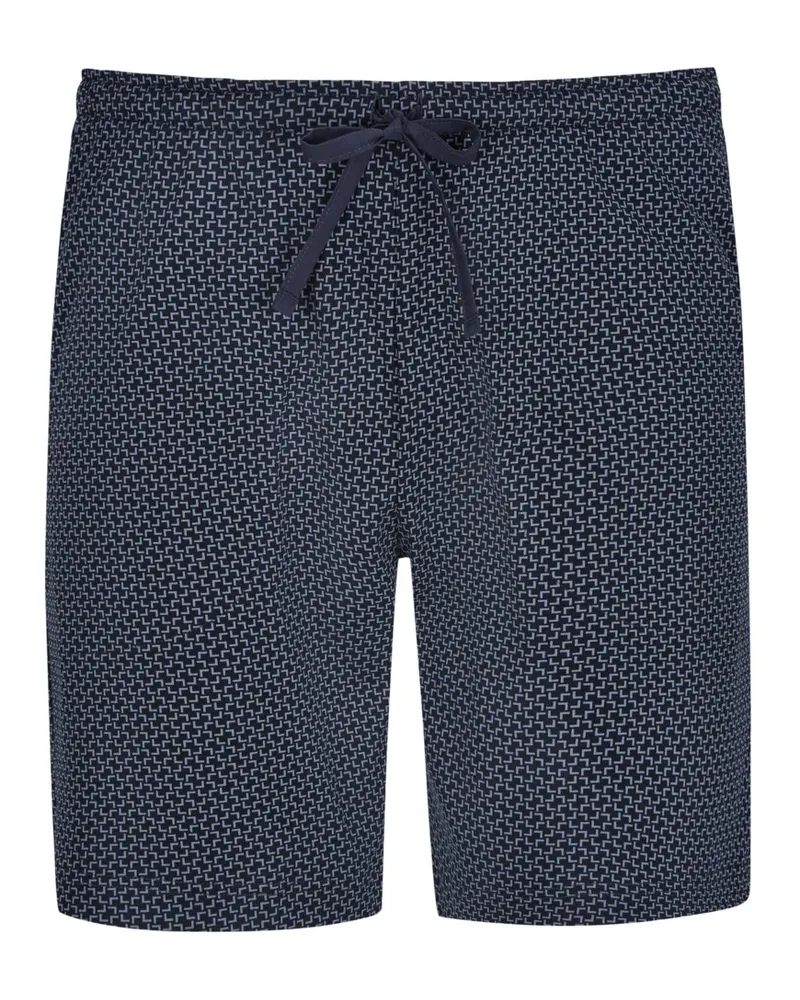 Novila Pyjama-Shorts mit geometrischem Muster Marine