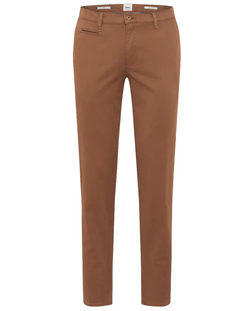 Brax Chino Fabio mit Struktur und Stretch, Modern Fit in Braun