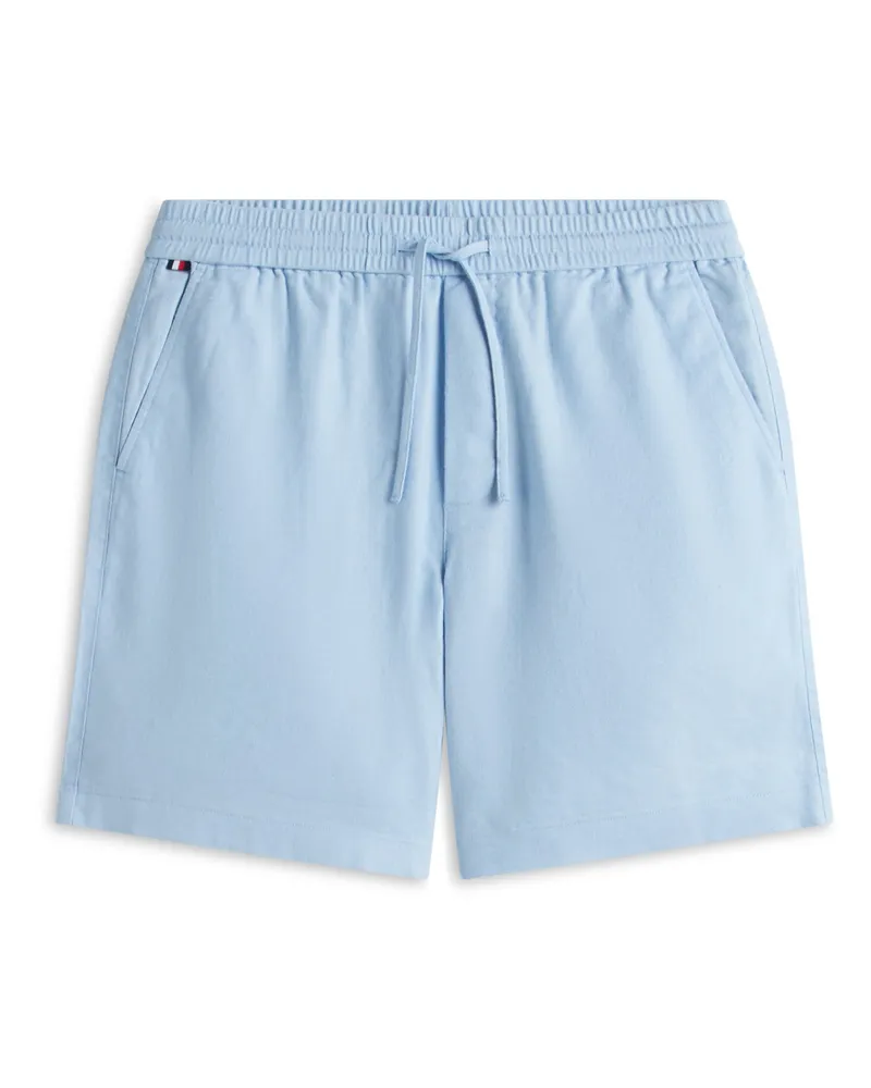 Tommy Hilfiger Sommerliche Shorts aus einem Leinenmischgewebe in Hellblau