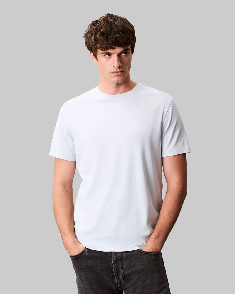 Calvin Klein T-Shirt aus softer Supima Baumwolle, Classic Fit in Weiß