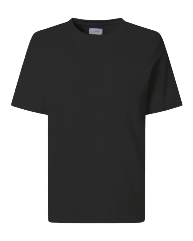 Baldessarini Unifarbenes T-Shirt aus Baumwolle mit O-Neck, Regular in Schwarz