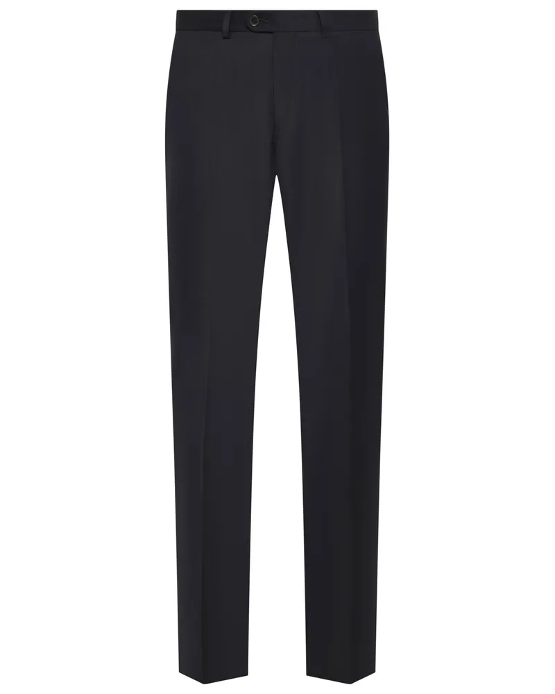 Dressler Anzughose aus feiner Schurwolle, Relaxed in Marine