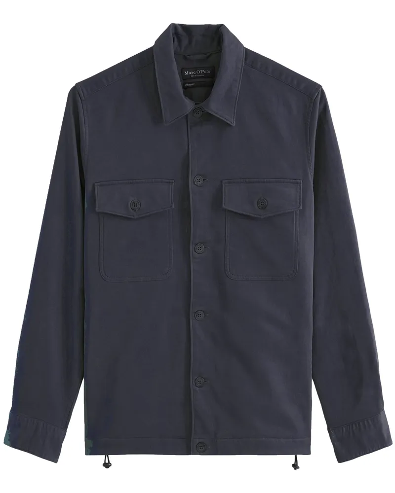 Marc O'Polo Overshirt aus Bio-Baumwolle und Stretch, Regular Fit in Marine