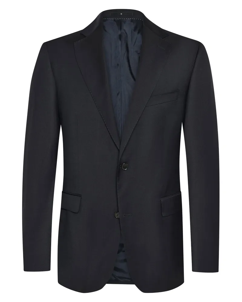 Dressler Einreiher-Sakko aus feiner Schurwolle mit steigendem Revers in Marine