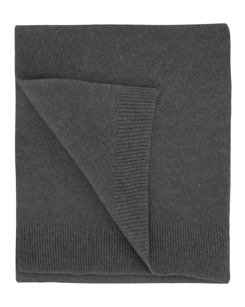 COLORFUL STANDARD Fransenloser Schal aus recycelter Merinowolle in Anthrazit