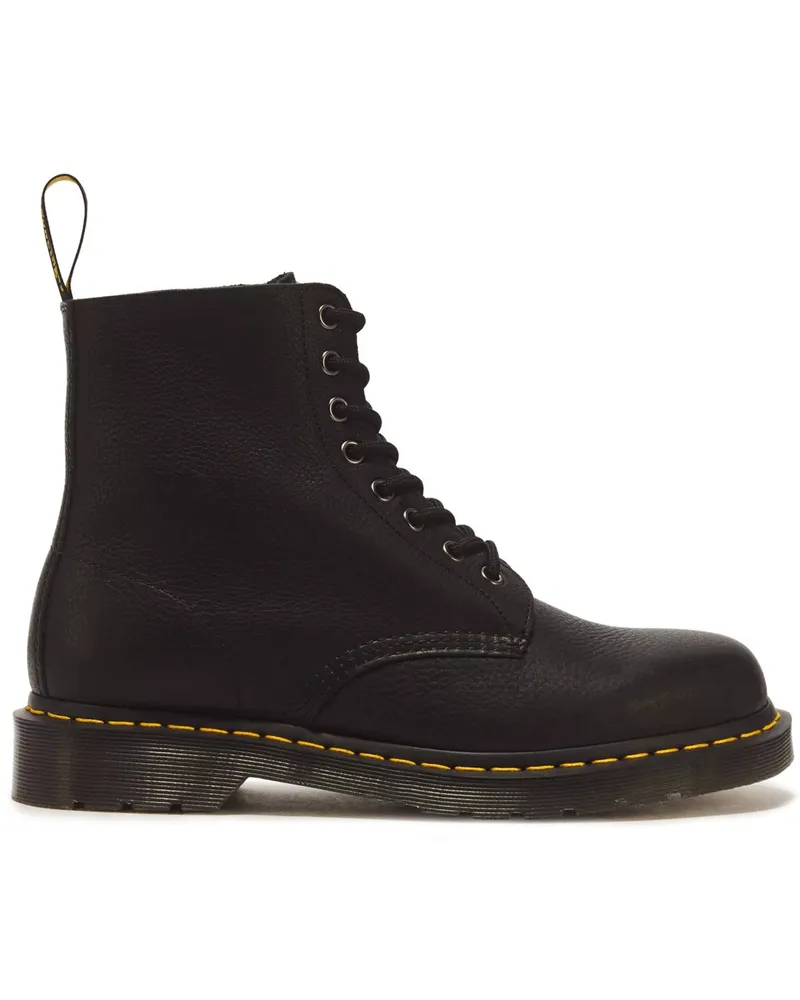 Dr.Martens Knöchelhohe Pascal Ambassador-Schnürstiefel aus weichem Leder in Schwarz