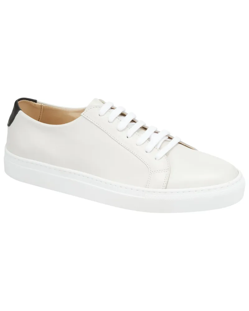 SCHUHE & HANDWERK Modischer Ledersneaker in Offwhite