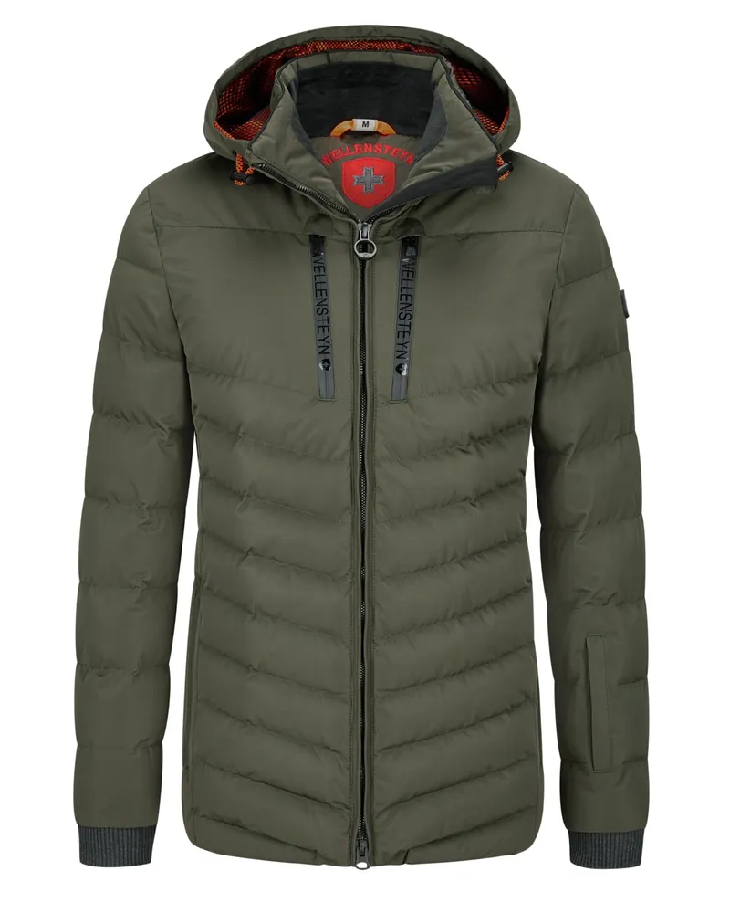 Wellensteyn Wattierte Steppjacke mit Kapuze und SORONA®AURA-Isolierung in Oliv