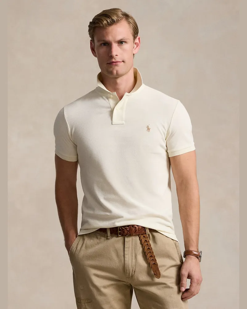 Ralph Lauren Poloshirt, Slim Fit in Offwhite