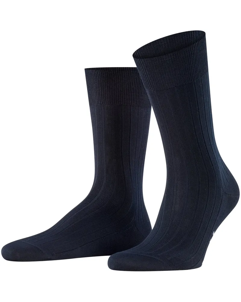 Falke Socken Milano mit Klimaaktiv-Sohle und Rippstruktur in Marine