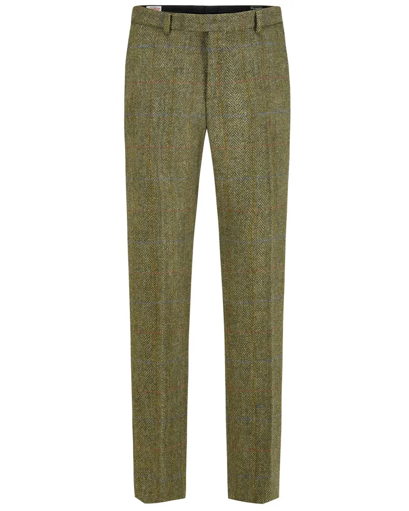 Wellington of Bilmore Teilgefütterte Wollhose Mr. Miller in Harris Tweed-Qualität in Hellgrün