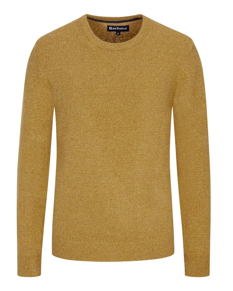 Barbour Weicher Pullover aus einem Wollmix mit Seide und O-Neck in Hellbraun