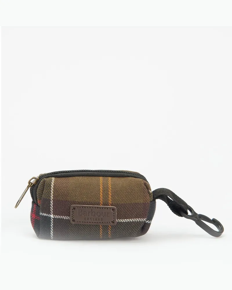 Barbour Canvas-Beutelspender in Tartanmuster in Grün