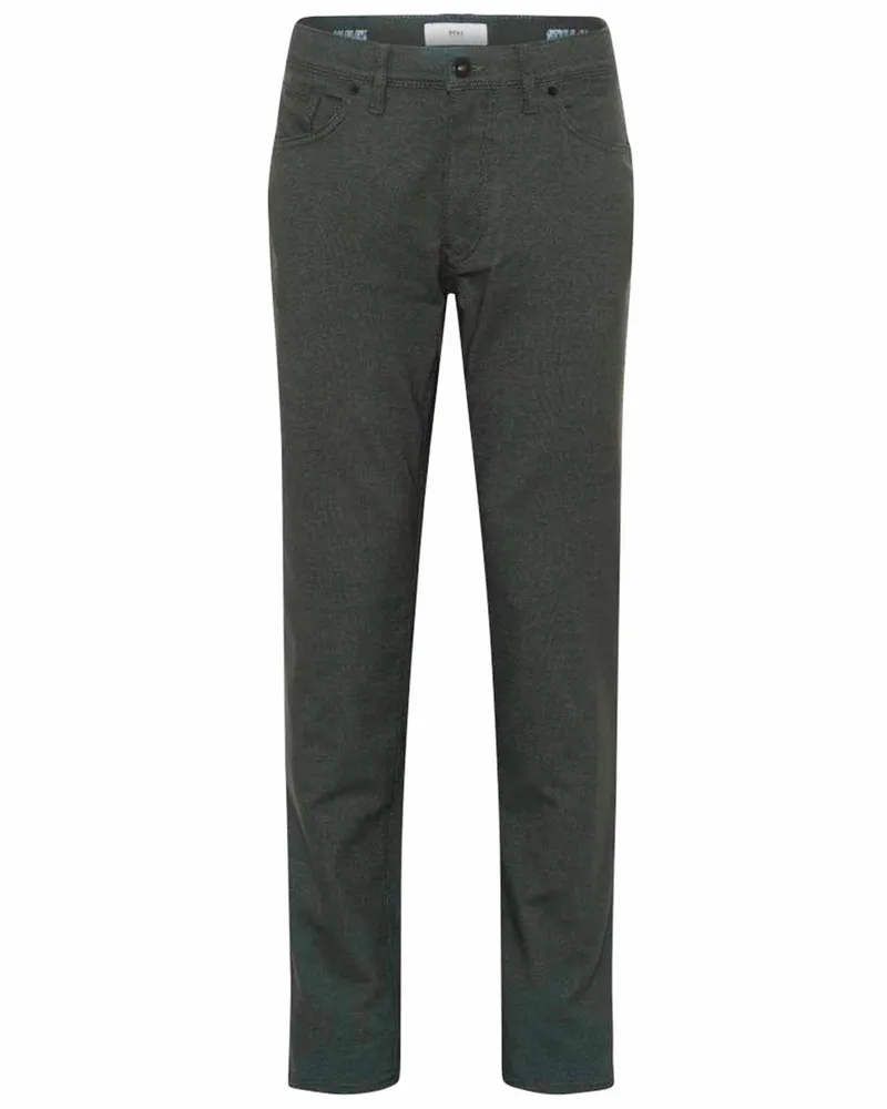 Brax 5-Pocket Hose Cadiz im Wool-Look mit Stretch, Straight Fit in Dunkelgrün