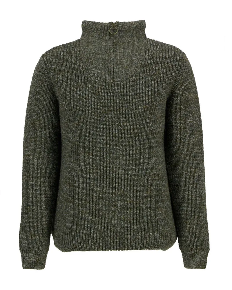 Barbour Heavystrick-Troyer New Tyne aus Lammwolle in Oliv