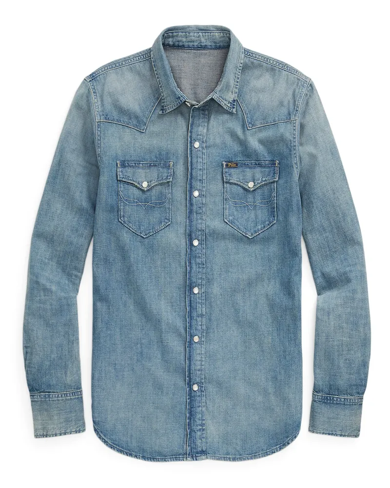 Ralph Lauren Jeanshemd in Washed-Optik in Denim