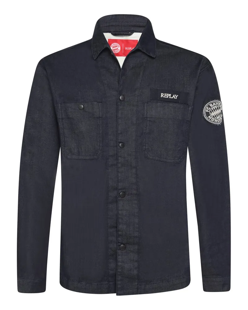 Replay Jeansjacke aus der Edition FC BAYERN CAPSULE in Schwarzblau