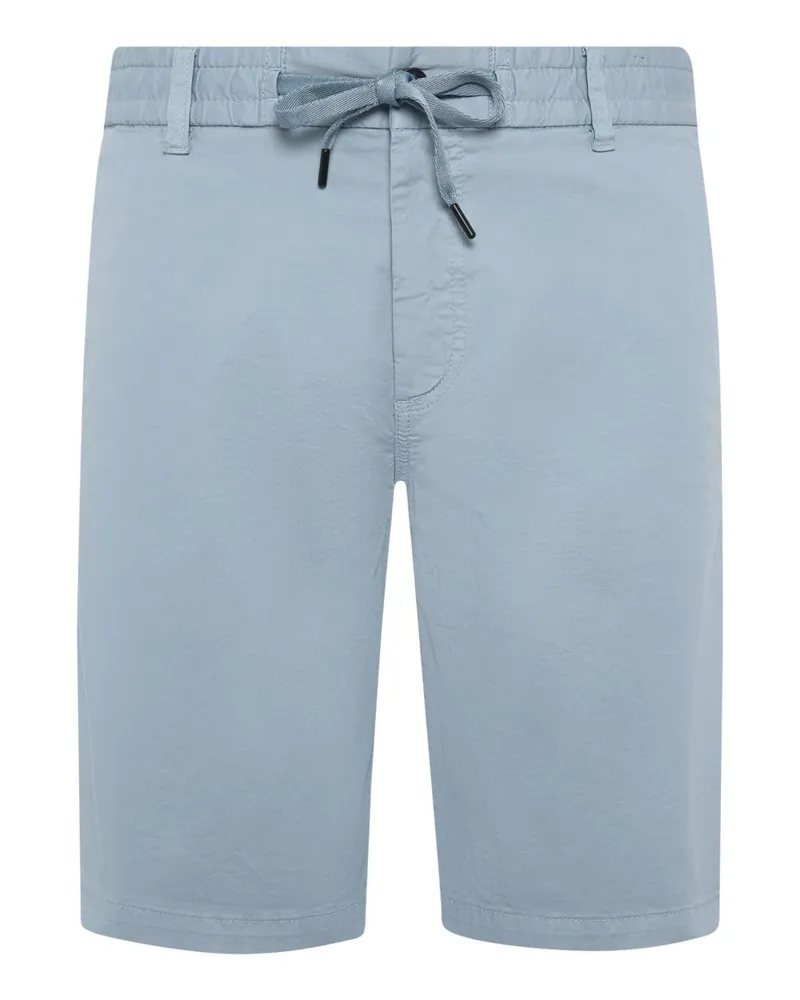 HUGO BOSS Glatte Shorts mit elastischem Bund und Kordelzug in Blau