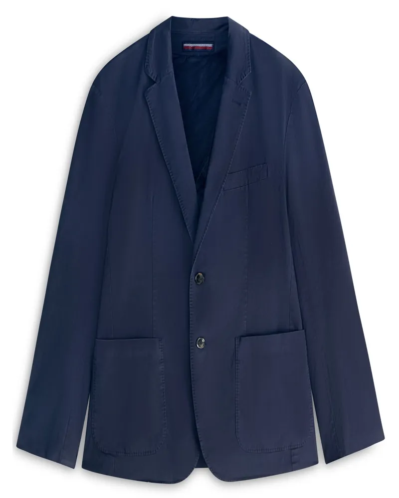 Tommy Hilfiger New York Label Sakko in Washed-Optik, Regular Fit in Marine