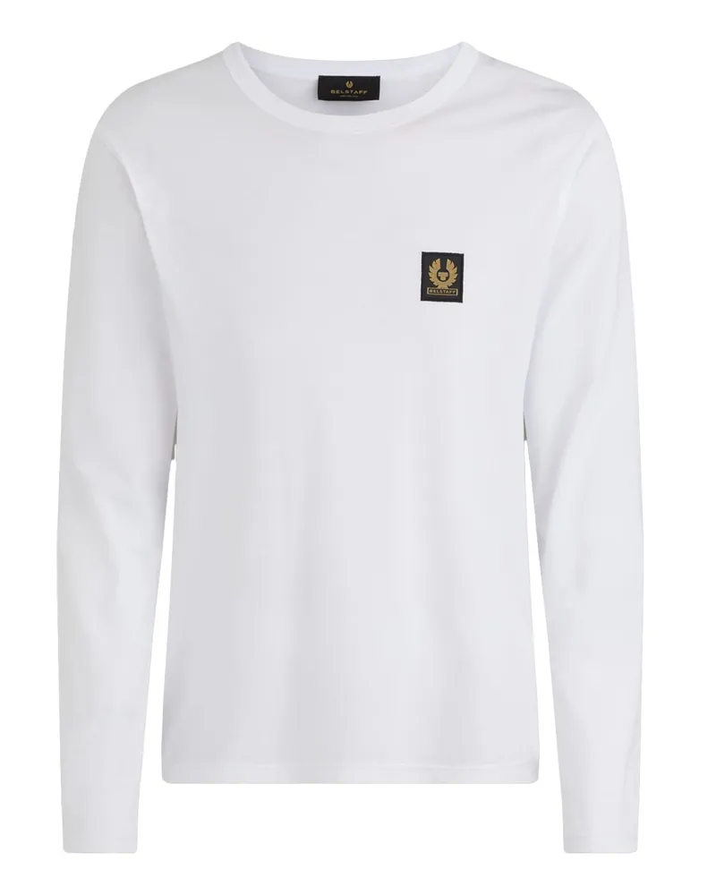 Belstaff Longsleeve mit Logo-Emblem in Weiß