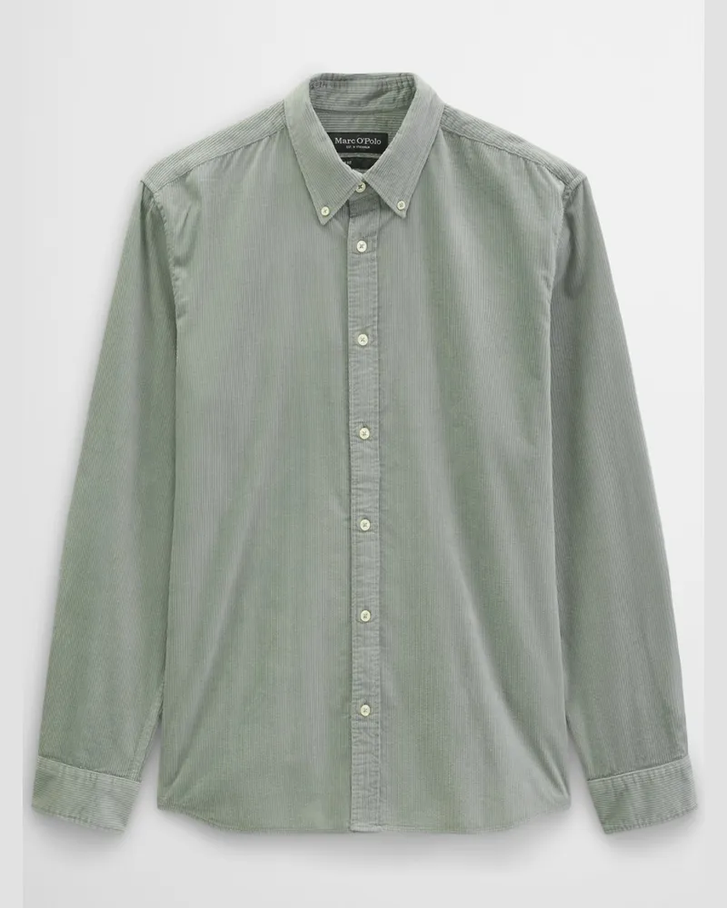 Marc O'Polo Leichtes Cordhemd aus Bio-Baumwolle, Regular Fit in Mint