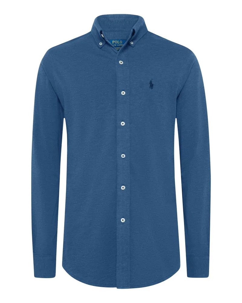 Ralph Lauren Hemd in Featherweight Mesh-Qualität mit Logo-Stickerei in Blau