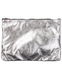 Golden Goose Clutch TOAST BAG in Mat Silver /Silber Silber