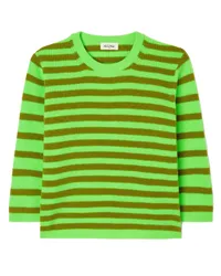 American Vintage Pullover RAXOW aus Woll-Gemisch in Vert Fluo Raye Cameleon Chine /Grün Grün