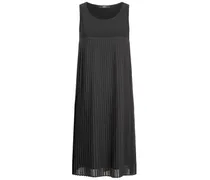 Kleid mit Plissee-Falten ohne Ärmel in Black /Schwarz