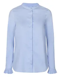 Mos Mosh Bluse MATTIE aus Baumwolle mit Stehkragen in Light Blue kaufen /Blau Blau