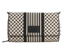 Tasche CROSSBODY BAG MEYA mit Kufiya-Muster in Heritage Stripe Black kaufen bei/MehrfarbigSchwarzBeige