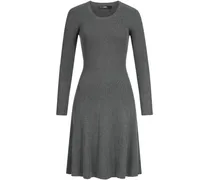 Kleid aus Rippstrick in Grey /Grau