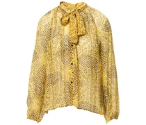 Bluse BROOKS aus Viskose in Heritage Star Yellow /Gelb