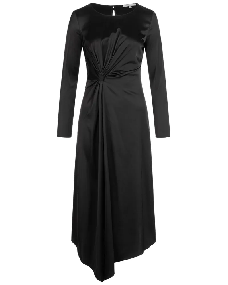 Patrizia Pepe Midi-Kleid in Wickeloptik in Nero /Schwarz Schwarz