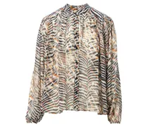 Bluse BAYLIN aus Viskose mit Animal Prin in Zebra Shibori /MehrfarbigBeige