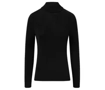 Pullover aus Seiden-Woll-Gemisch in Black /Schwarz