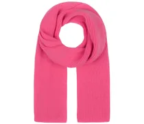 Rippstrick-Schal aus Wolle in Bubblegum /Pink