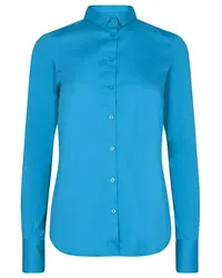 Mos Mosh Bluse TILDA mit Baumwolle in Blue Aster /Blau Blau