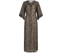 Kleid mit Seide in Leopard /Mehrfarbig