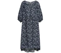 Kleid JOYEE aus Baumwolle mit Fischprint in Blau/Ecru und /Blau