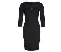 Kleid mit Cut-Out-Details und Reißverschluss in Black /Schwarz