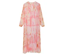 Kleid DIDI mit Batik-Muster in Peach /MehrfarbigBeigeOrange