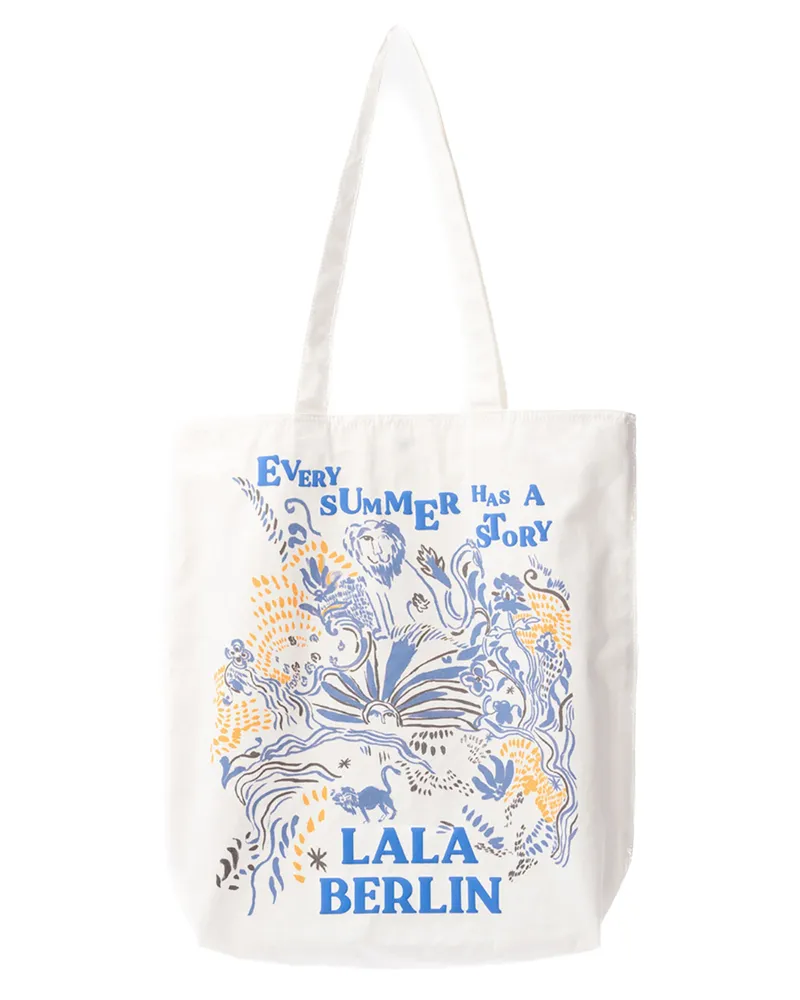 Lala Berlin Tasche TOTE MIA mit buntem Print in Lala Summer Story /WeißMehrfarbig Weiß