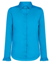 Mos Mosh Bluse MATTIE FLIP aus Baumwolle in Blue Aster /Blau Blau