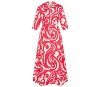 Kleid mit Allover-Print in Rot-Weiß gemustert /MehrfarbigRot